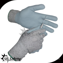 SRSAFETY glass fiber and nylon coated nitrile foam cut level five gloves